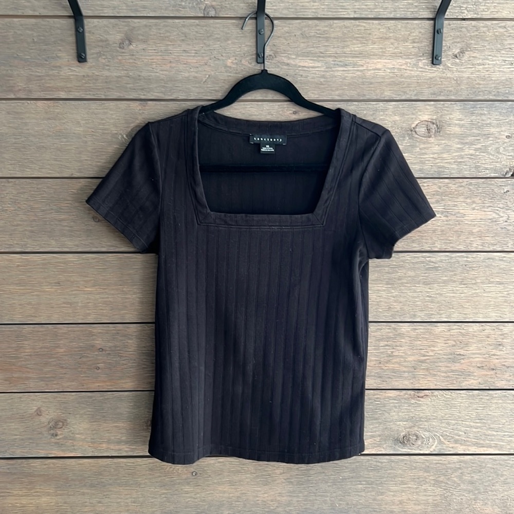 Sanctuary Square Neck Short Sleeve Top